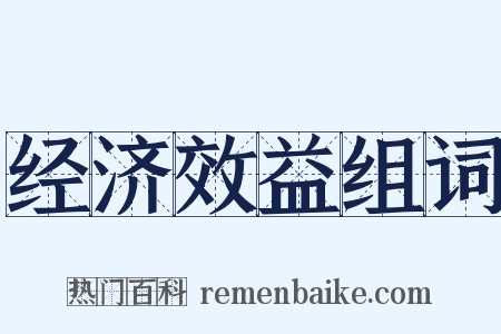 经济效益组词是什么意思的图片